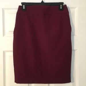Express Pencil Skirt - Maroon